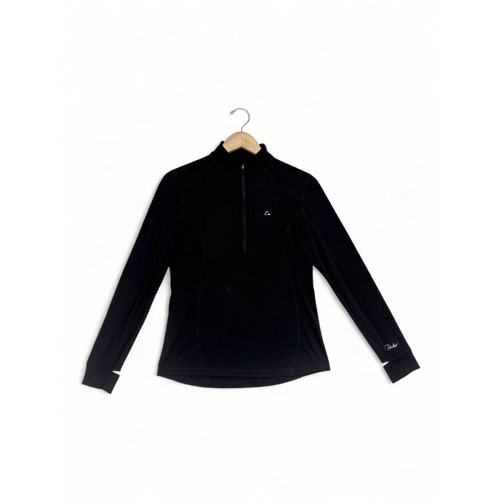 Paradox Women's Long Sleeve Half-Zip Athletic Top M Black